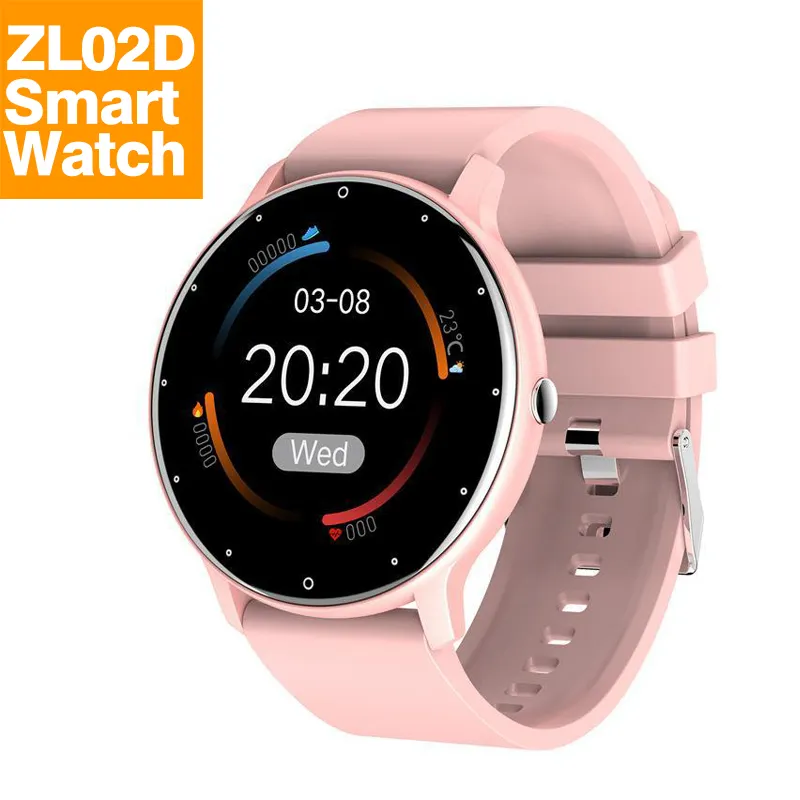 IP67 smartwatch ZL02 with heart rate tracking round display unisex Dafit full touch smart watch ZL02D for iphone samsung oppo mi