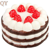 QY Juguete Squishy Pastel De Fresa PU Rebound Lento Antiestrés Fidget OEM Al Por Mayor