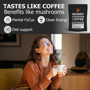 กาแฟเห็ดสกินนี่แบรนด์ส่วนตัว ช่วยสนับสนุนเป้าหมายการควบคุมน้ำหนักและพลังงานที่สะอาด ประกอบด้วยเบต้ากลูแคน กาแฟเห็ดเพื่อการจัดการน้ำหนัก - Product Image 4