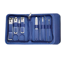 Kit de toilettage JM pour hommes, outils de soin personnels, peigne, brosse, kit de rasage, kit de soin des ongles en acier inoxydable, dans un sac noir, pour la maison, les voyages, les situations d'urgence