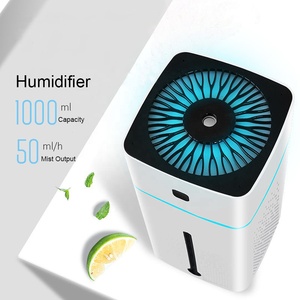 <span class=keywords><strong>1L</strong></span> Humidifier Kapasitas Besar Warna-warni Malam Lampu USB Kantor Pembersih Listrik Negatif Ion Filter Mist Sprayer Aroma Diffuser - Product Image 3