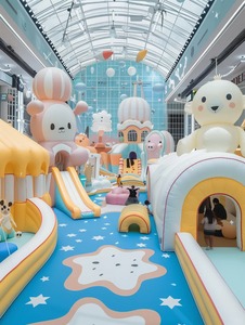 Centre de jeux intérieur pour enfants, aire de jeux souple, parc de trampolines et maisons de jeu de rôle, équipement de divertissement parfait - Product Image 4