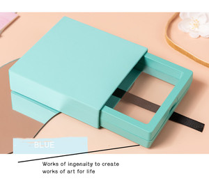 Petites boîtes cadeaux en carton avec tiroirs coulissants, emballages en papier artistique colorés et élégants - Product Image 6