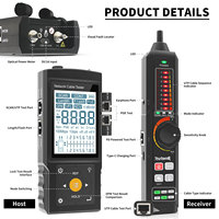 Testeur de câble réseau à fibre optique multifonction Rsrteng LT-300S OPM VFL RJ45 rechargeable avec écran tactile IPS 600m Précision 3%