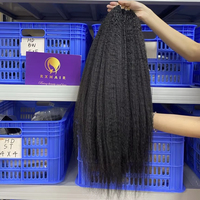 RXHAIR Prix de gros Cheveux humains pour tresses au crochet Extensions de cheveux Cheveux au crochet Kinky Straight Qualité supérieure