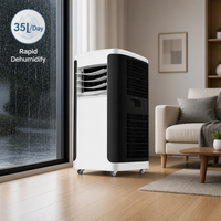 Climatiseur électrique portable Airwens 12000 BTU, refroidissement silencieux, économie d'énergie, usage domestique, roues mobiles universelles, télécommande