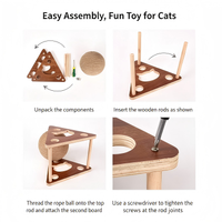 Jouet pour chat : Balle à gratter et planche en sisal, planche en MDF durable anti-déchirure, cadre d'escalade pour chat pour affûter les griffes, pour usage intérieur