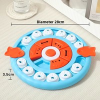 Jouet de puzzle pour chiots - Tapis olfactif amusant et distributeur de nourriture anti-ennui en plastique au design de dessin animé