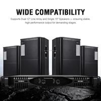 Amplificateur de puissance numérique stéréo professionnel 1U 2 canaux classe D 1300W pour système audio karaoké - Vente chaude
