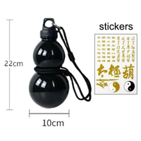 Bouilloire de sport durable de 750ml Bouteille d'eau plate de style chinois bricolage avec une forme de gourde de grande capacité pour l'eau minérale