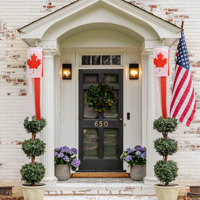 Drapeau canadien personnalisé de 100 cm, imprimé, à suspendre, pour la cour, le jardin, le porche avant