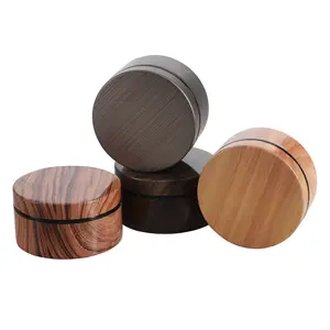 New Product Wooden Color Tin Plastic Herb Grinder 2Layers 55mm High-end Herb Grinder