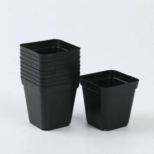 Pots de pépinière carrés <span class=keywords><strong>en</strong></span> <span class=keywords><strong>plastique</strong></span>, boîtes de germination <span class=keywords><strong>pour</strong></span> plantes, outils de <span class=keywords><strong>repiquage</strong></span>, pots de fleurs de jardin, jardinières avec trou de drainage - Product Image 1