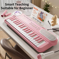 Kids Educational Electric Piano Keyboard Toy 37 Key Multifunctional Musical Instrument with Microphone for Beginners