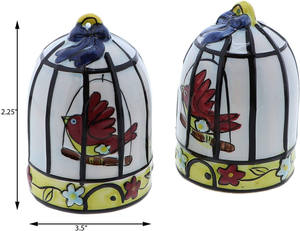 Porselen seramik kuş tuz ve biber çalkalayıcı toplayıcıları mutfak dekoru kuş kafesi - Product Image 2