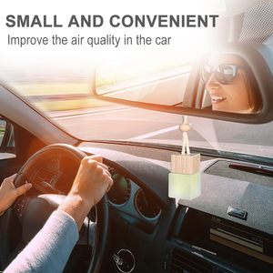 น้ำหอมปรับอากาศในรถยนต์แบบว่างเปล่าน้ำหอมขวดน้ำหอมแบบห้อยยอดนิยมขวดแก้วน้ำหอมปรับอากาศในรถพร้อมกล่องไม้ - Product Image 4