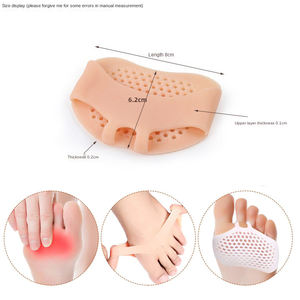 Almohadilla para el Alivio del Dolor del Antepié de 5 Orificios, Almohadilla Metatarsal Suave y Transpirable, Alivia Eficazmente el Dolor de Pies, Corrector y Separador de Dedos - Product Image 2