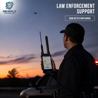Détecteur de drones portable 900+ types en temps réel 100MHz-6GHz RID Localisateur de pilote à distance 2-3km Portable