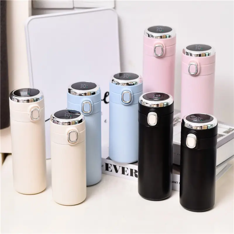 420 ml /320 mm vacuum insulated smart water bottle with alarm clock