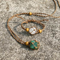 Bracelets de Cage en Pierre de Cristal Naturel Réglable Collier Pendentif en Cristal Vide 7 Chakra Bracelets de Pierres Précieuses