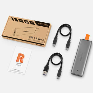 USB 3.2 Gen2 10 Gbit/s NVMe M.2 Gehäuse – Nur Leergehäuse für 6 Gbit/s UASP Trim M/B+M Key NVMe und SATA SSDs der Größen 2230/2242/2260/2280 - Product Image 6