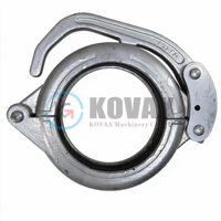 Collier de serrage à coin DN125 5 pouces à raccord rapide en acier forgé pour la connexion de tuyaux de pompe à béton, de camion, de remorque et de flèche de placement