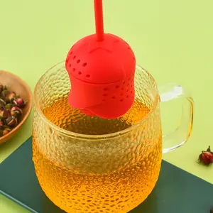 Nouveau sachet de thé réutilisable créatif Passoires à thé en forme de rose Infuseur à thé détachable Passoire à café en silicone multicolore en option