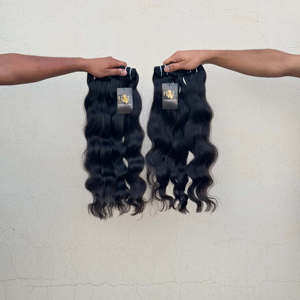 Fournisseurs de Cheveux Humains Naturels Bruts d'Origine Indienne de Temple, Fournisseurs d'Extensions de Cheveux Humains Indiens de Temple Bodywave avec Cuticules Alignées - Product Image 2