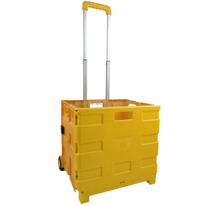 ふた付き<span class=keywords><strong>30kg</strong></span>小型折りたたみ式ショッピングカート折りたたみ式プラスチック折りたたみ式ショッピングカート折りたたみ式トロリーカート - Product Image 4