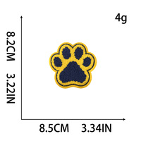Patchs thermocollants/coudables en chenille brodés motif patte de chien mignonne – Grandes et petites tailles pour sweats à capuche et sacs (vente en gros)