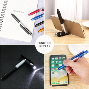Multifuncional 4-em-1 Caneta Luz Dobrável <span class=keywords><strong>LED</strong></span> Luz Capacitiva Telefone Esferográfica Stand de Plástico Sports <span class=keywords><strong>Pen</strong></span> Body 1.0mm Novo Brinquedo - Product Image 3