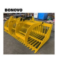BONOVO 60 pouces de large Râteau à racines Rock Grappin Attachement pour Skid Steer