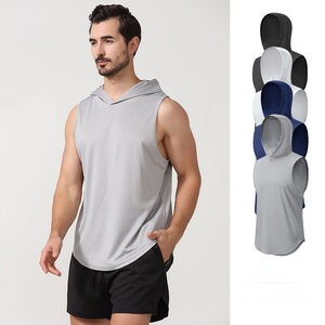 Chaleco deportivo nuevo de verano para hombre, chaleco holgado de secado rápido, chaleco deportivo con capucha para entrenamiento de baloncesto para hombre - Product Image 1