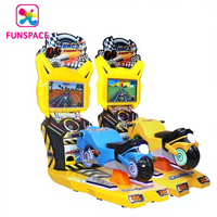 Funspace Arcade Amusement Park Machine de jeu de course vidéo à écran de 22 pouces pour enfants