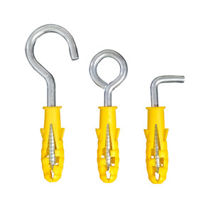 ตะขอเกี่ยวแบบสกรูพร้อมปลอกพลาสติก เหล็กชุบสังกะสี สำหรับแขวนผนัง - Product Image 1