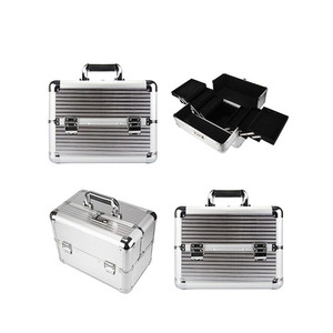 Professional Custom Beauty Mirrored Sturdy Aluminum Brush <strong>Makeup</strong> <strong>Box</strong> - Product Image 4