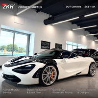 Jantes en aluminium forgé monobloc ZKR 18-22 pouces, finition argent brossé, design concave haute performance, PCD 5x112/114.3/130