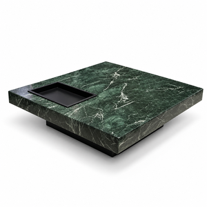 <span class=keywords><strong>Tavolino</strong></span> da Caffè Moderno di Lusso in Marmo Verde, <span class=keywords><strong>Tavolo</strong></span> Centrale Basso con Vassoio Incassato per <span class=keywords><strong>Soggiorno</strong></span>, Villa, Hotel - Product Image 6