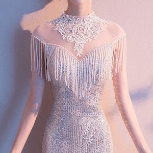 Banquet robe <span class=keywords><strong>de</strong></span> soirée femmes 2024 nouveau Style é<span class=keywords><strong>l</strong></span>égant paillettes Flare reine réunion annuelle hôte longue queue <span class=keywords><strong>de</strong></span> poisson minceur - Product Image 4