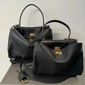 Biểu Tượng Tùy Chỉnh 2024 New Tote Túi Da Chính Hãng Của Phụ Nữ Túi Da Bò Mịn Túi Xách Khóa Khóa Vai Duy Nhất Crossbody Túi