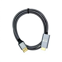 Câble DP vers HD 8K 60Hz tressé pour câble vidéo HD pour moniteur de jeu, ordinateur portable, PC, home cinéma, voiture