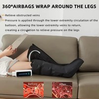 Masseur de jambes à 4 chambres amélioré avec thérapie par compression d'air et airbag pour les patients victimes d'AVC