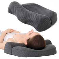 Oreiller en mousse à mémoire de forme pour dormir sur le côté, le dos ou le ventre, design ergonomique pour soulager les douleurs au cou et aux épaules