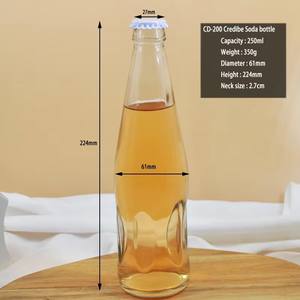 ขวดแก้วใสขนาด 250 มล. พร้อมฝาจีบ สำหรับน้ำโซดา เครื่องดื่มอัดลม ค็อกเทล บรีเซอร์ และเบียร์ - Product Image 5