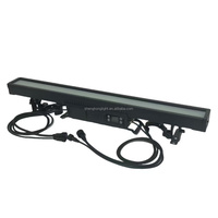 Lumière LED clignotante linéaire murale en aluminium + plastique RGB activée par le son DMX512, indice de protection IP65, DC12V/24V numérique