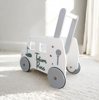 Armoire pliable en bois peinte avec roues Organisation intérieure pour bébés Apprentissage Promenade Poussette moderne pour enfants Rangement de jouets