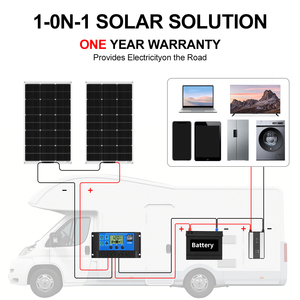 <span class=keywords><strong>Dokio</strong></span> Offre Spéciale Panneau solaire mono flexible <span class=keywords><strong>100W</strong></span> pour voiture/bateau/maison Charge solaire 12V Panneau solaire étanche Chine - Product Image 4