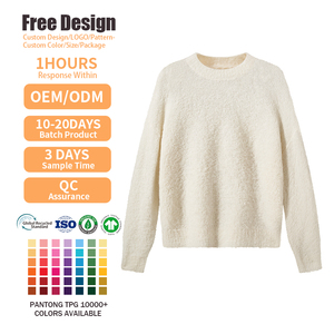 เสื้อสเวตเตอร์ไหมพรมคอวีสำหรับผู้หญิง ขายส่ง เนื้อนุ่ม สวมใส่สบาย เหมาะสำหรับฤดูหนาว แขนยาว ทรงปกติ - Product Image 2