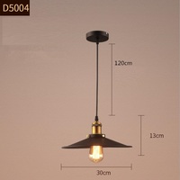 Lustre rétro pour restaurant, meubles assortis, cuisine rustique, fer industriel, lumière LED 30w, luminaire