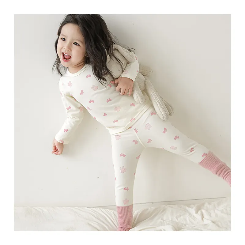 Yoehyaul Groothandel Zachte Baby Meisjes Kinderen Pyjama Katoen Indoor Homewear Nachtkleding Voor Kinderen Pyjama Voor Kinderen Meisjes Set
